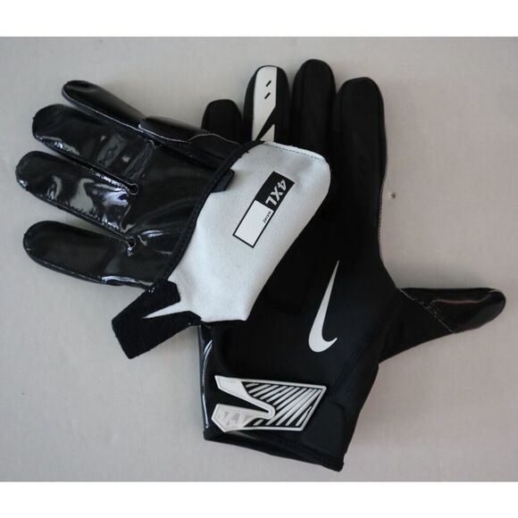 Nike Men's Sz 4XL Black Vapor Jet 5.0 Cold Weather Wide-Receiver Football Gloves - Picture 2 of 5